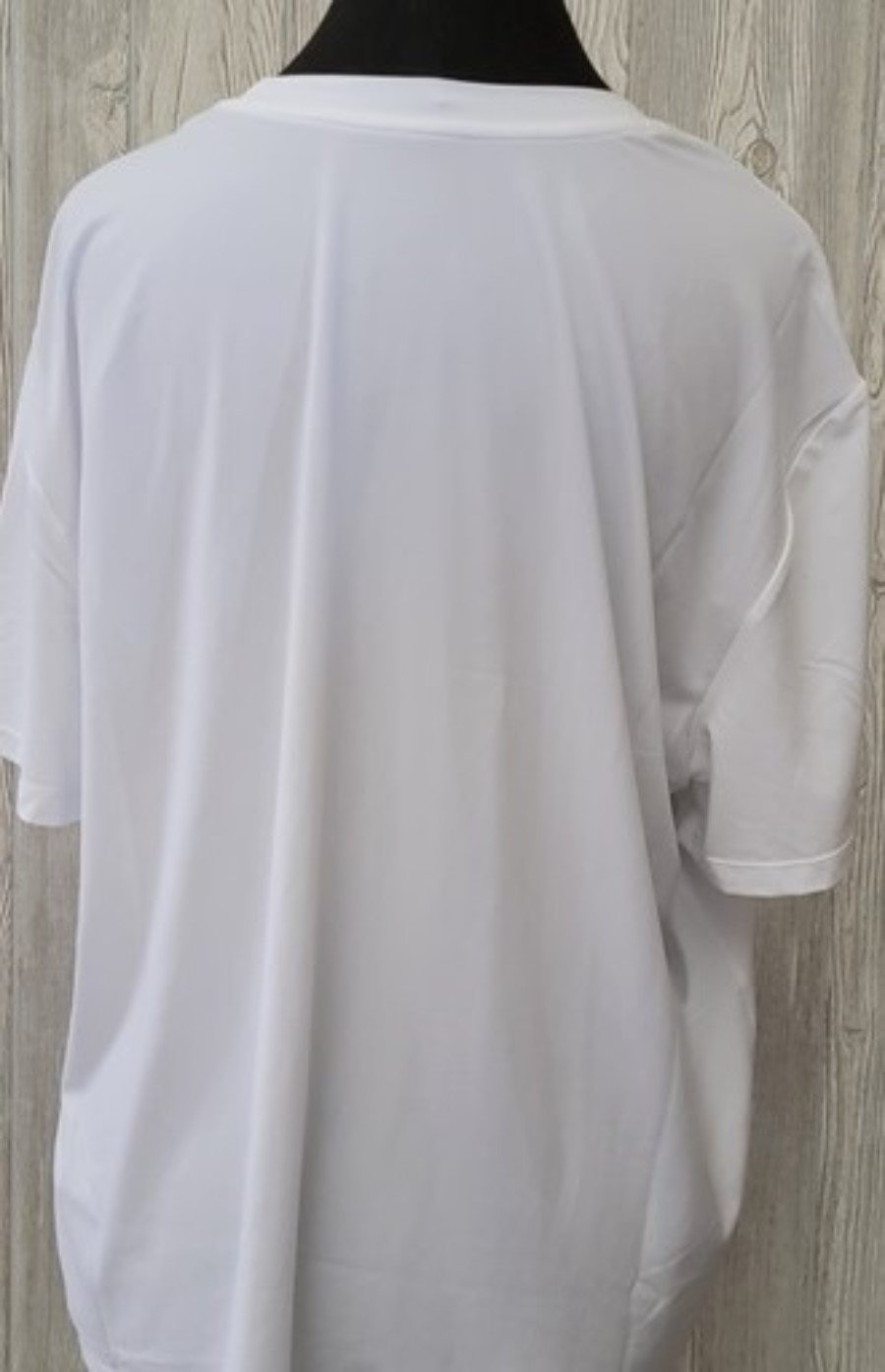 NWT Calme S Effect Drop Shoulder Tee White 115055
