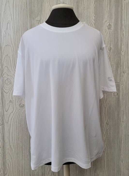 NWT Calme S Effect Drop Shoulder Tee White 115055