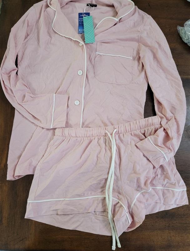 NWT Cosabella SM Pink Bella Short Sleeve Top & Boxer Shorts Pajama Set 115062