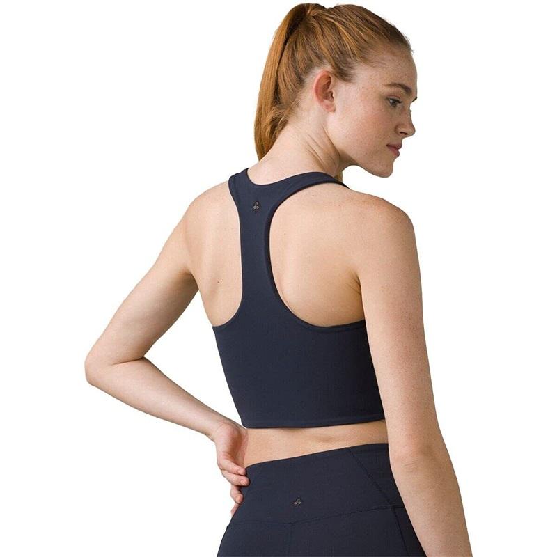 NWOT Prana XS Momento Crop Top Sports Yoga Bra Blue Teal 115067