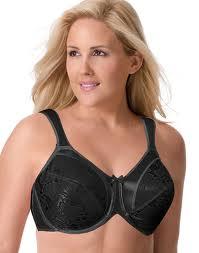 NWT Bali 42C Satin Tracings Minimizer Bra Black 3562 115073