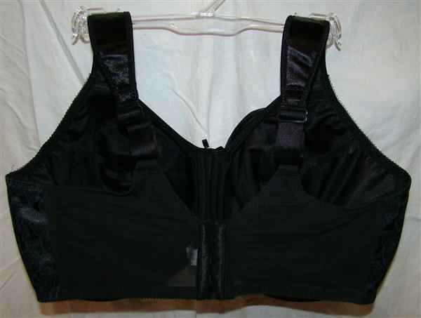 NWT Bali 42C Satin Tracings Minimizer Bra Black 3562 115073