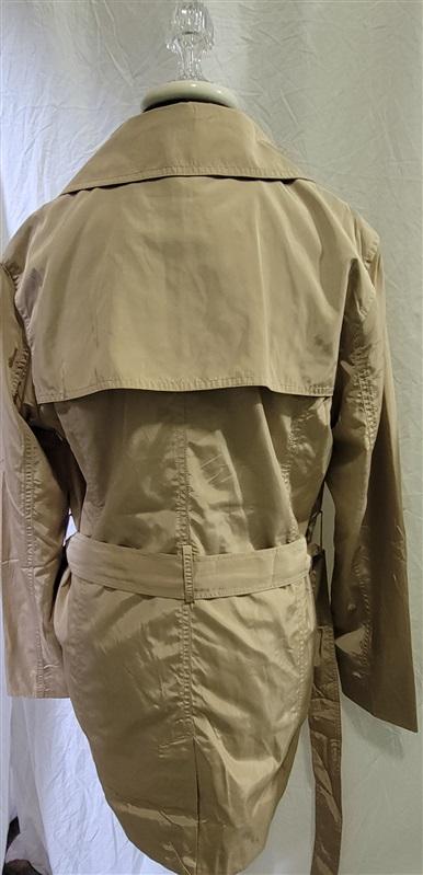 NWT Michael Kors L Basics Khaki Beige Belted Trench Rain Coat 115089