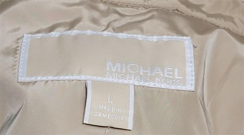 NWT Michael Kors L Basics Khaki Beige Belted Trench Rain Coat 115089