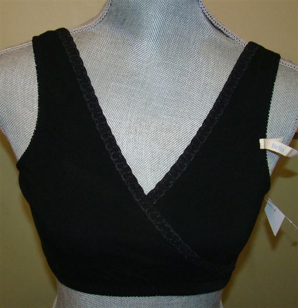 NWOT Motherhood Maternity Bella Wrap Nursing Sleep Bra Black 115099