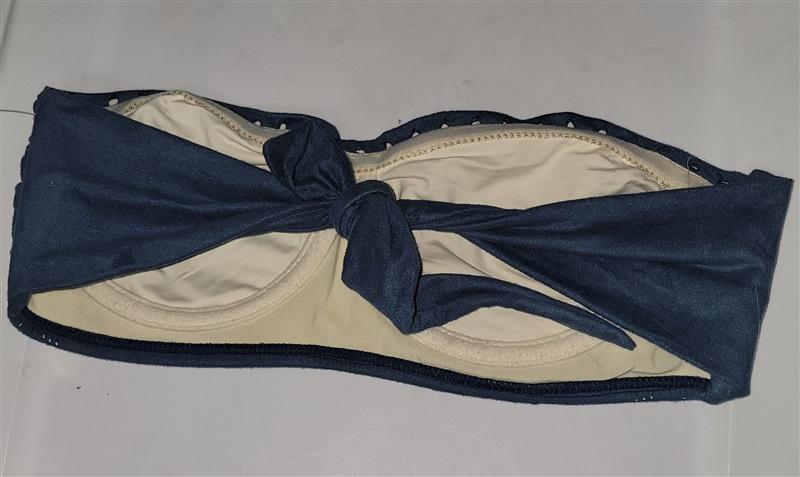 NWOT Pilyq D Blue Suede Bandeau Bikini Top 115122