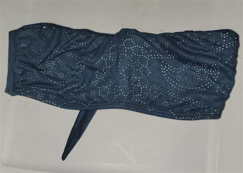 NWOT Pilyq D Blue Suede Bandeau Bikini Top 115122