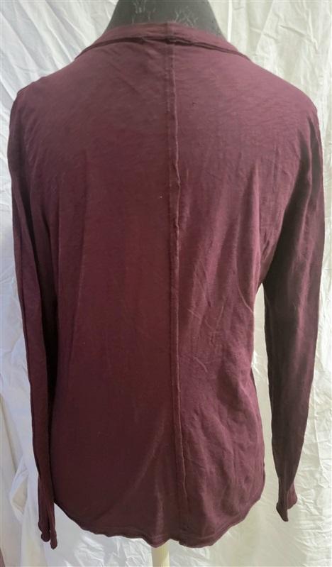 NWOT Michael Stars OS Raw Edge Tunic Top Burgundy 115135