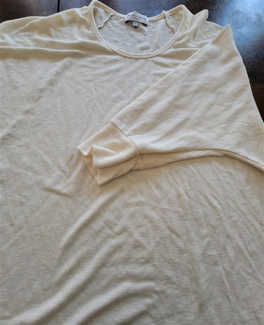 NWOT Michael Stars M Dolman Ivory t Shirt Top 3/4 Sleeve 115137