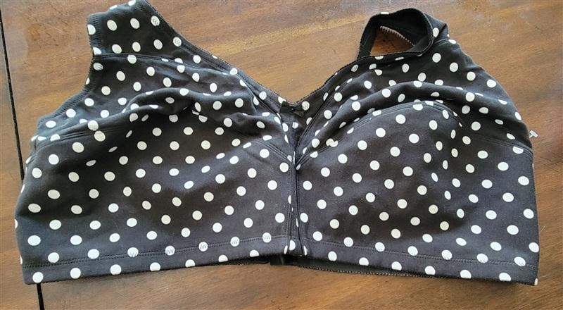 NWOT Comfort Choice 54DDD Soft Cup Full Coverage Bra Black Polka Dot 115140