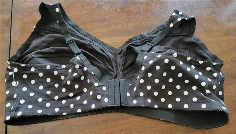 NWOT Comfort Choice 54DDD Soft Cup Full Coverage Bra Black Polka Dot 115140