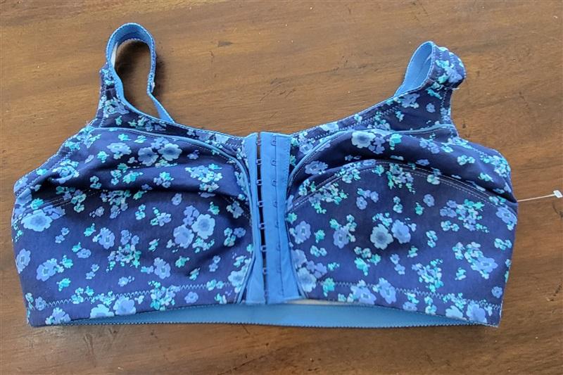 NWOT 40D Comfort Choice Wirefree Front Hook Seamless Leisure Bra Floral 115141