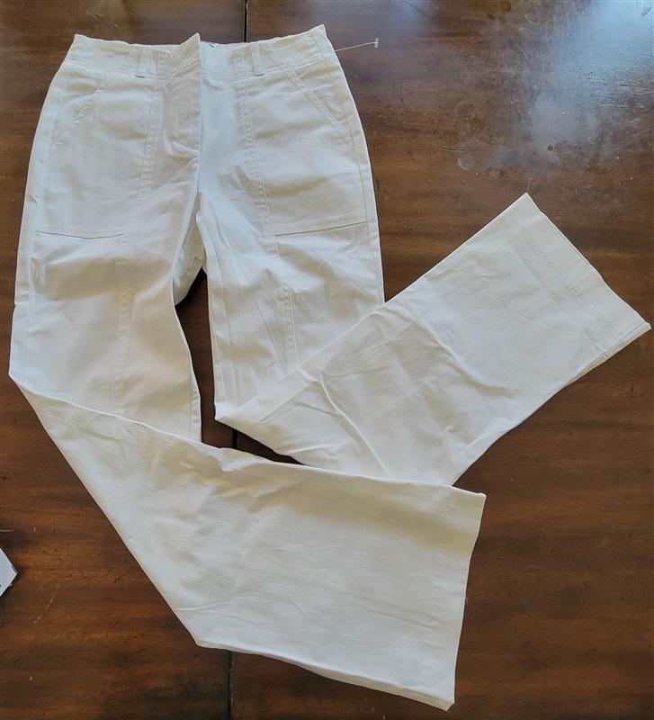 NWOT Boston Proper 2 Chino Pocket Seamed Pants White 115142