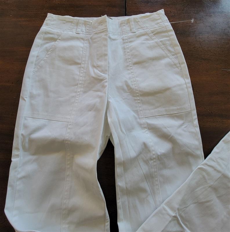 NWOT Boston Proper 2 Chino Pocket Seamed Pants White 115142