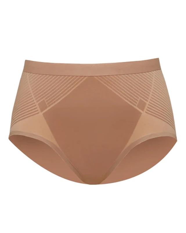 NWT SPANX S Thinstincts 2.0 Lightweight Brief Dk Beige 115145