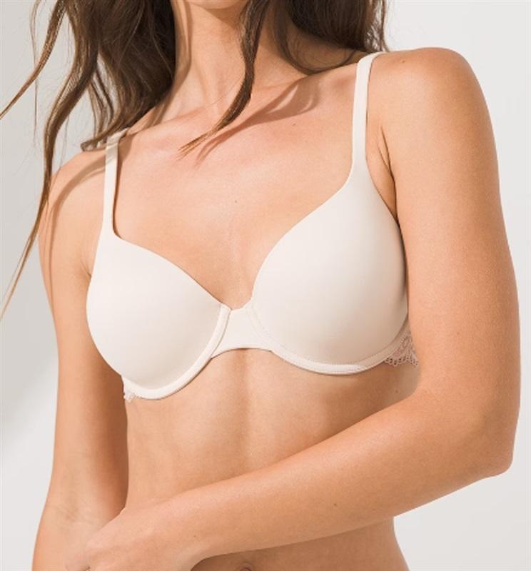 NWOT Soma 36DD Embraceable Enchanting Lace Demi Bra Beige 115149