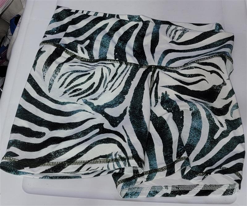 NWOT Pilyq S Tanzania Green White Zebra Swim Booty Shorts 115159