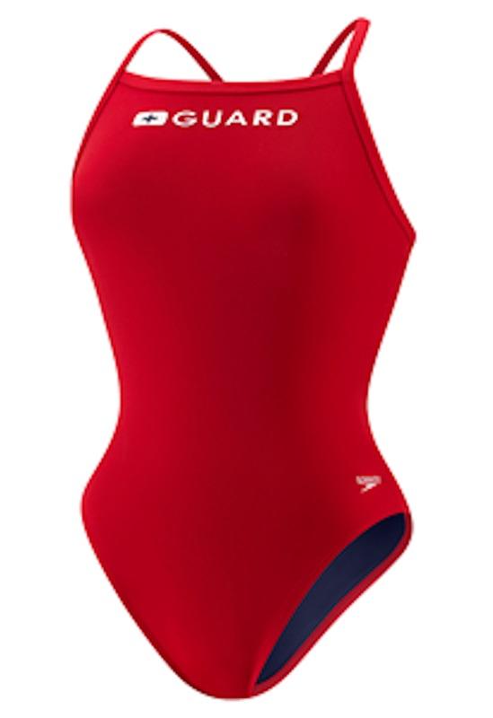 NWT Speedo Sz 30 Guard Fly Back Solid 1PC Swimsuit 115193