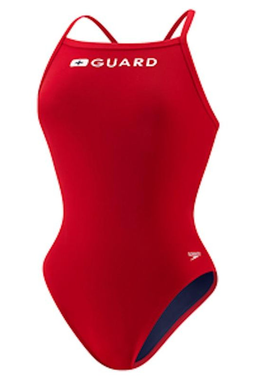 NWT Speedo Sz 30 Guard Fly Back Solid 1PC Swimsuit 115193