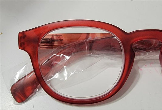 NWT CessBlue Red Sheer Round 1.50 Blue-light Reading Glasses Readers 115220