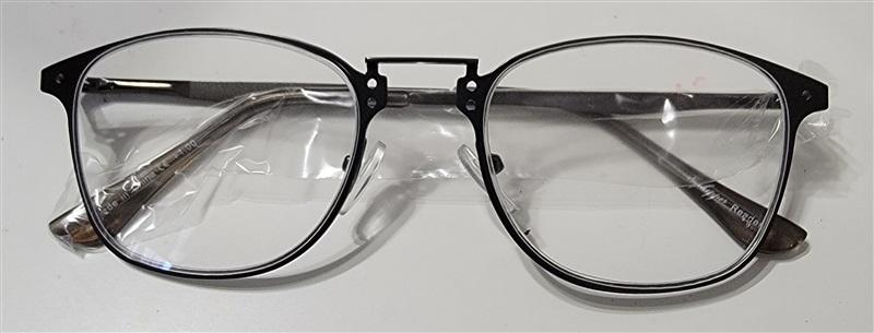 NWT EyeKepper Unisex Gunmetal Gray Round Reading Glasses 1.0 115229