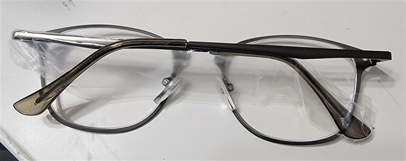 NWT EyeKepper Unisex Gunmetal Gray Round Reading Glasses 1.0 115229