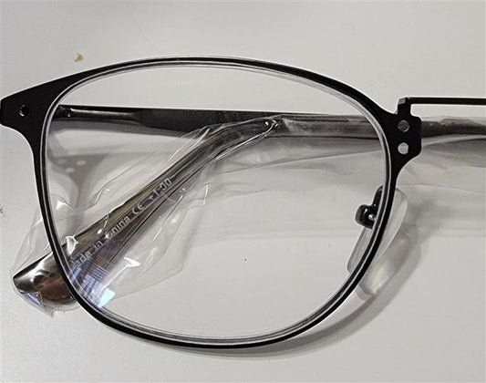 NWT EyeKepper Unisex Gunmetal Gray Round Reading Glasses 1.0 115229