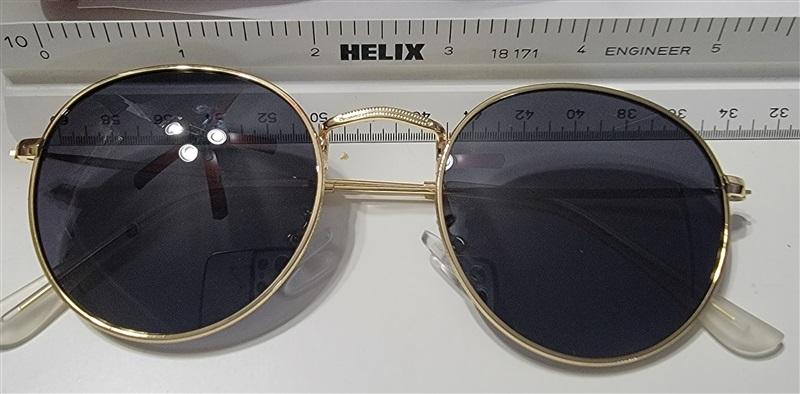 Sojos Round Circle John Lennon Polarized Sunglasses Gold Black Unisex 115241