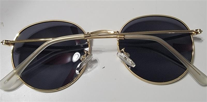 Sojos Round Circle John Lennon Polarized Sunglasses Gold Black Unisex 115241