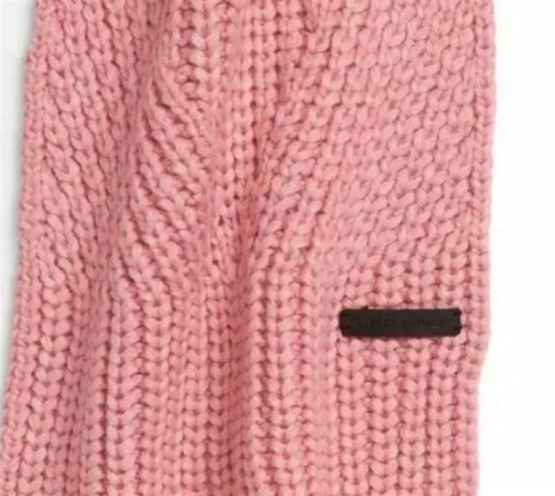 New Rebecca Minkoff Traveling Rib Knit Scarf 74x9 Pink 115245