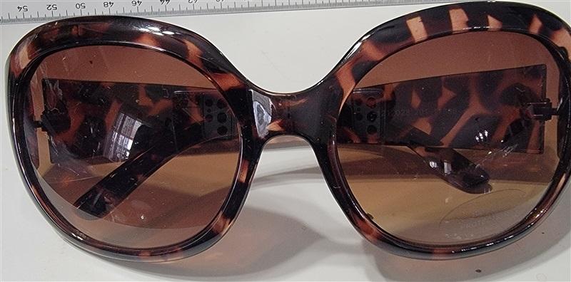 NWOT LARGE Oversize Round Tortoiseshell Sunglasses 115258