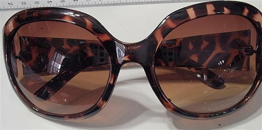 NWOT LARGE Oversize Round Tortoiseshell Sunglasses 115258