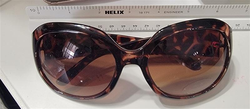 NWOT LARGE Oversize Round Tortoiseshell Sunglasses 115258