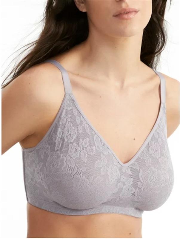 NWT TC Fine Intimates 38C Shape of U Seamless Lace Bra 4801 Gray 115276