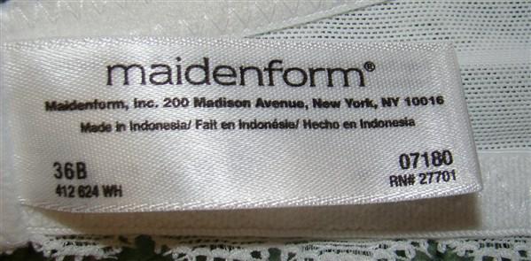NWOT Maidenform 36B White One Fabulous Fit Embellished Push Up Bra 7180 115289