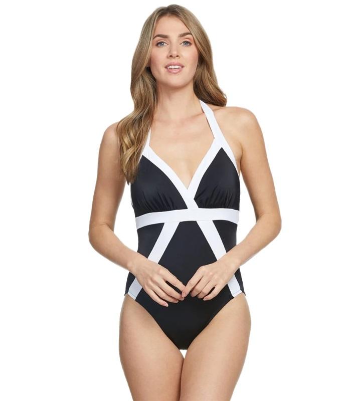 NWT MagicSuit Miraclesuit 14 Bailey Halter 1 PC Swimsuit 115305