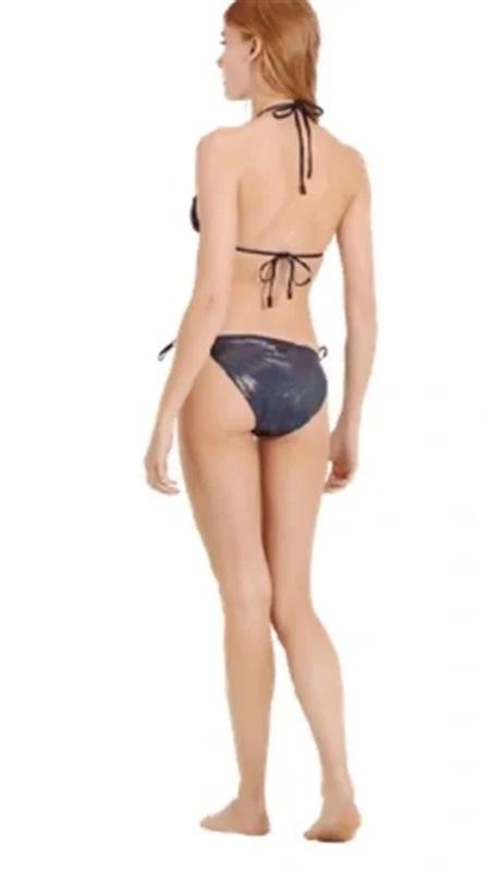 NWT Vilebrequin M Flore Moonlight Iridescent Side Tie Bikini Swim Bottom 115310