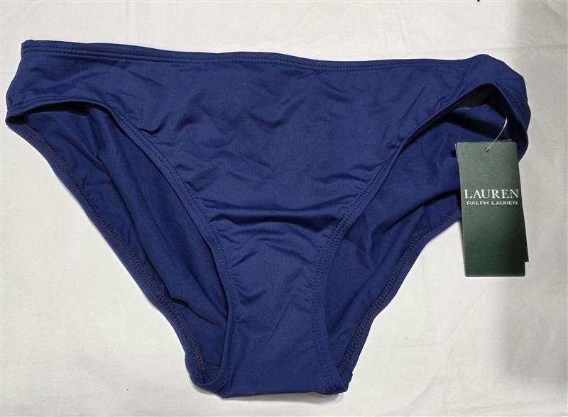 NWT Ralph Lauren Beach Club SZ 8 Navy Low-Rise Bikini Swim Bottoms 115328