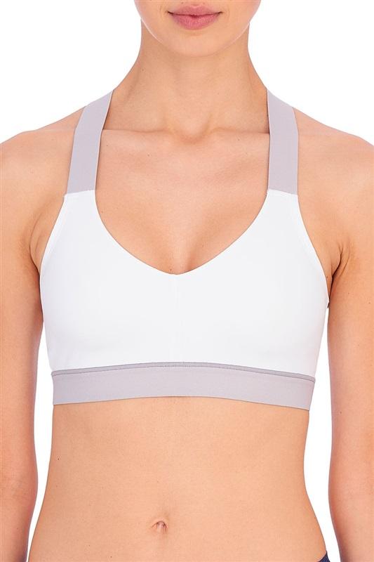 NWT Natori S NATORI RACERBACK SPORTS BRALETTE 755245 White 115360
