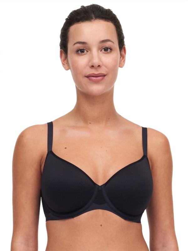 NWT Chantelle 34C Pure Light Spacer Bra 10m7 Black 115365