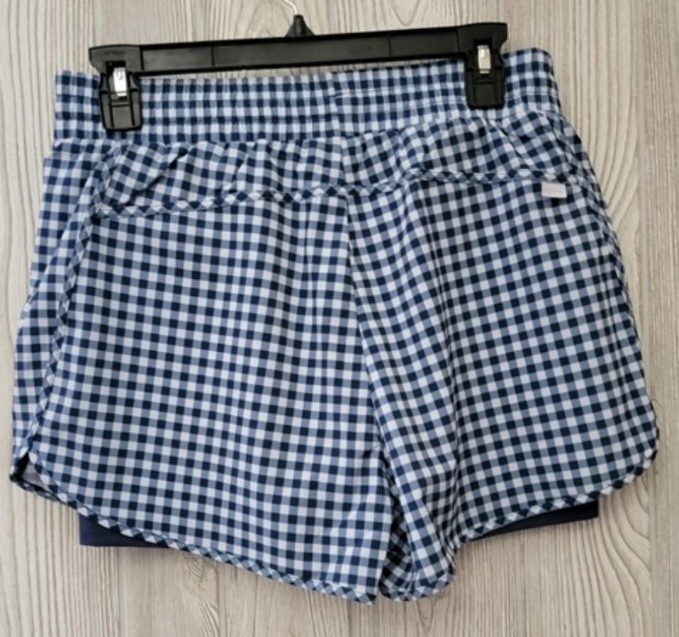 NWT Calme Johnny Was XXL Elements Travel Shorts Gingham Blue 115372