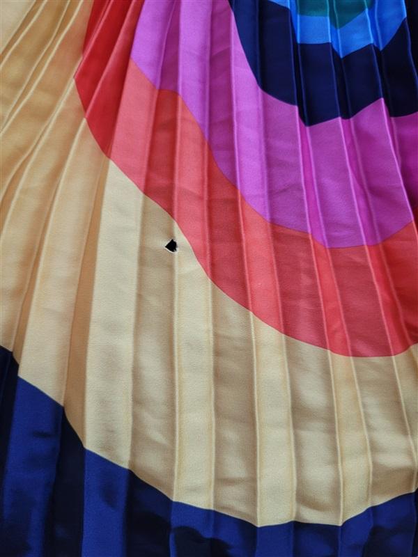 NWTD Hutch Anthropologie S 1 Shoulder Pleated Romper Rainbow 115427