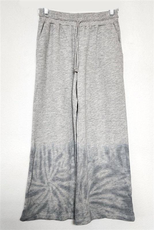 NWOT Calme S Mihu Gray Wide Leg Pants Tie Dye 115447