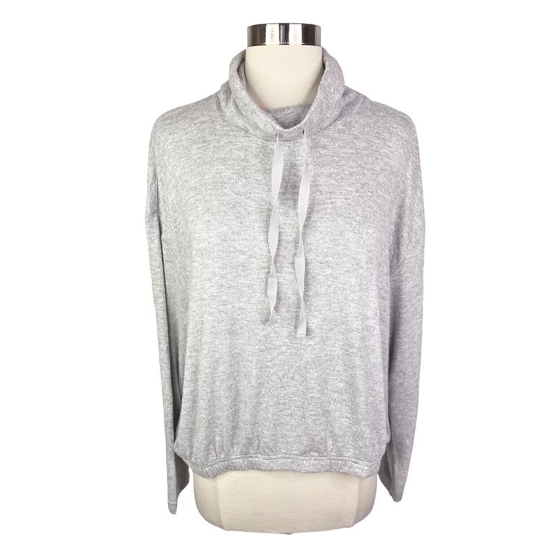 NWT Calme M Hachi Mock Neck Sweatshirt Gray 115458
