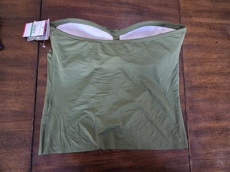 NWT Vince Camuto M Surf Shades Draped Bandini Top Fern 115478