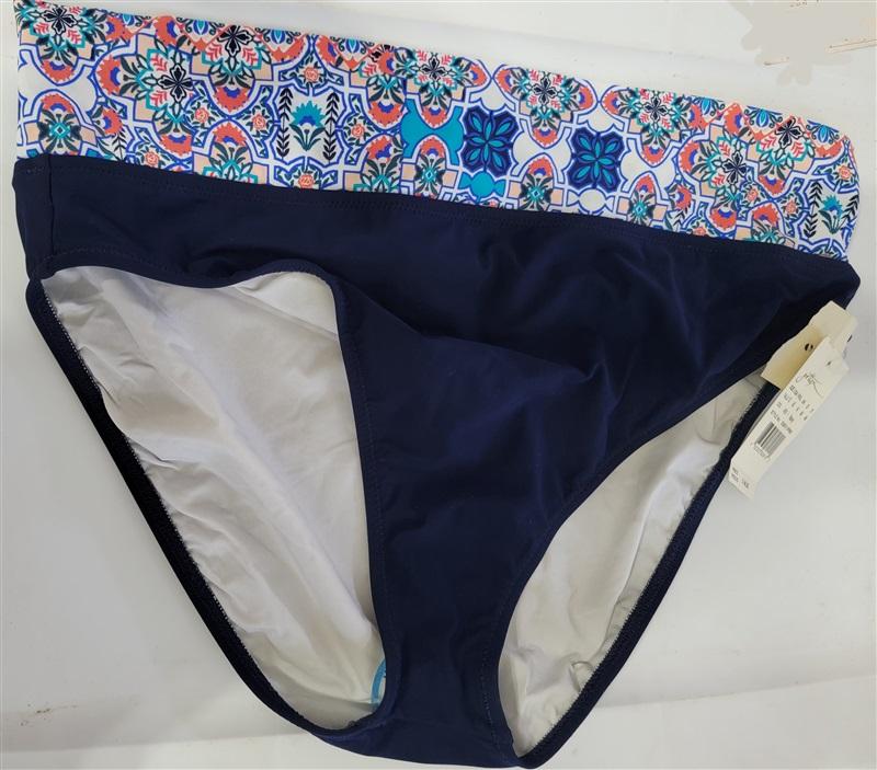 NWT Profile By Gottex Fold Over SZ 12 High-Waist Bikini Swim Bottom 115480