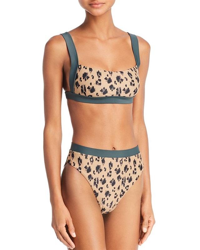 NWT Dolce Vita L Wild Things Animal Print Bikini Top 115487
