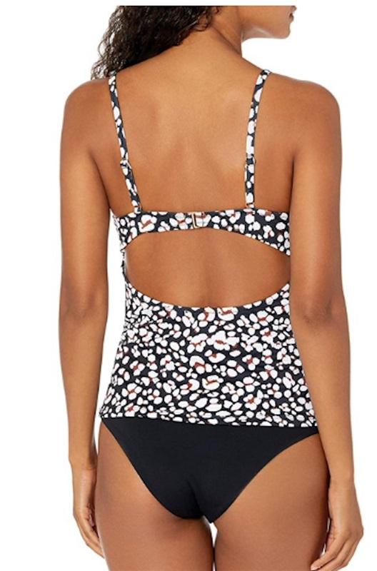 NWT Simpson M Leopard Cool Cats V Wire Tankini Swim Top 115488