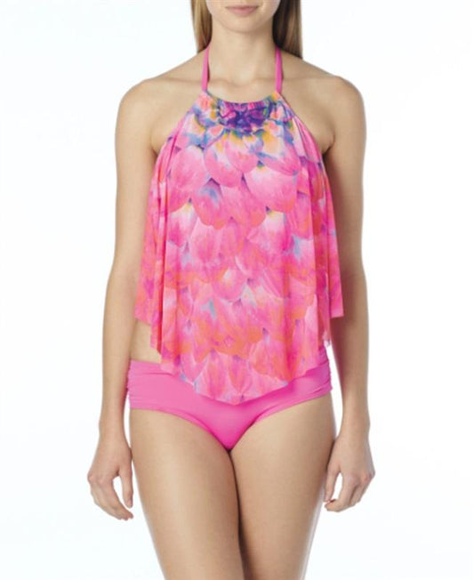 NWT Coco Reef 36C AURA RUFFLE UNDERWIRE CROP TANKINI TOP SILENT BLOOM 115489