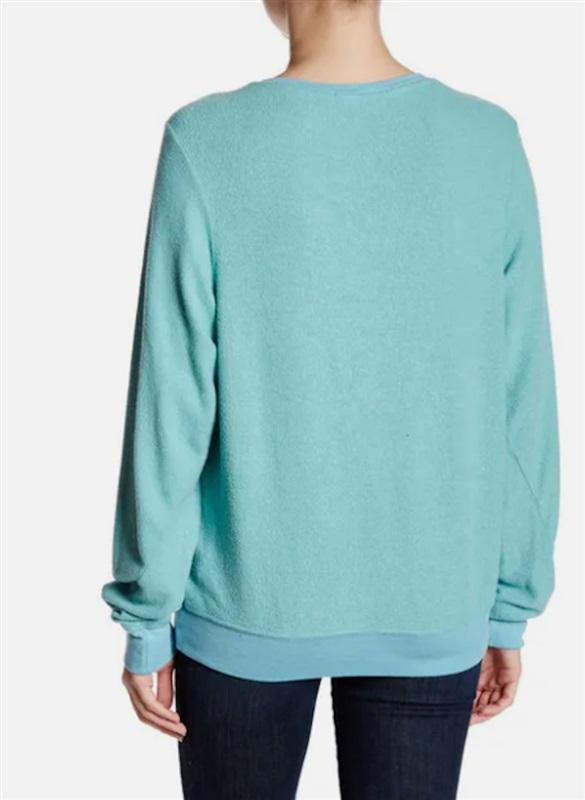 NWOT Wildfox L Jack Russell Terrier Puppy Green Sweatshirt 115496